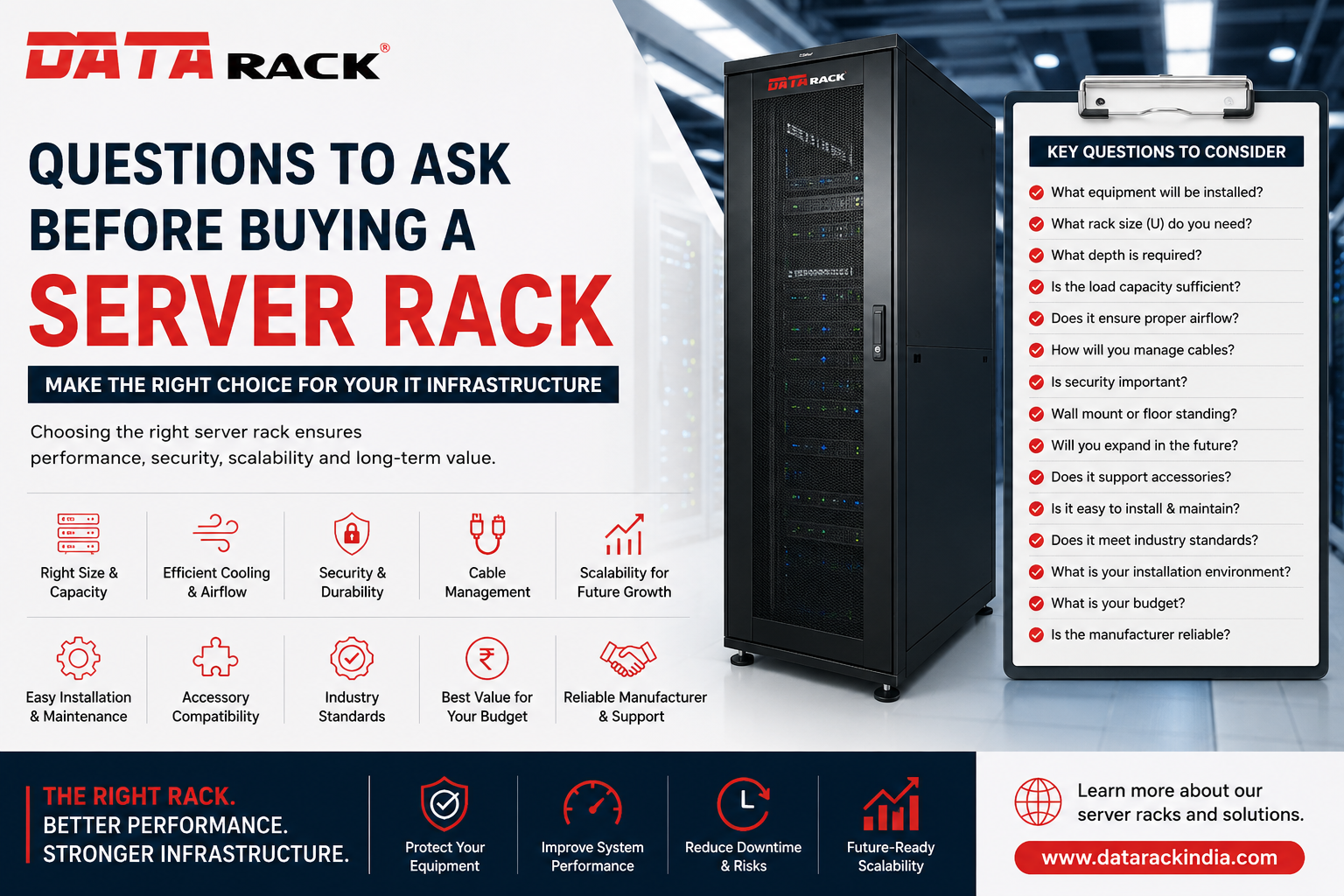 Technician installing servers in a Data Rack Technologies server rack following a professional server rack installation checklist.